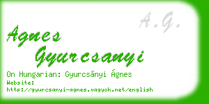 agnes gyurcsanyi business card