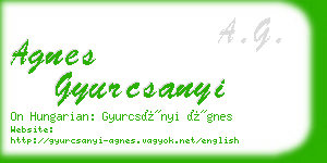 agnes gyurcsanyi business card